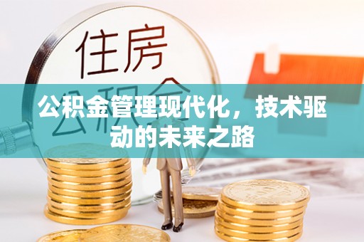 归仁公积金管理现代化，技术驱动的未来之路